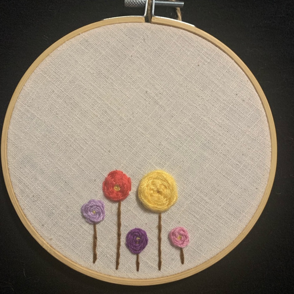 Customizable Flower embroider art
